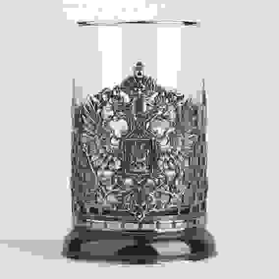 Подстаканник "Герб РФ" художественное литье (без эмали)