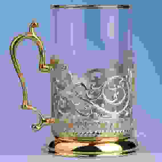 Подстаканник литой Имперский (серебрение, золочение)