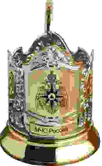 Подстаканник позолота МЧС (лазер)