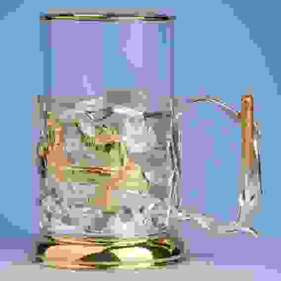 Подстаканник "Рыбалка" (серебрение, золочение)