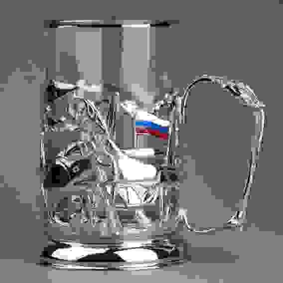 Подстаканник "ВКС" никелированный