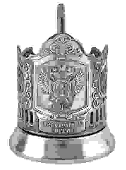 Подстаканник "Прокуратура России" никелированный с чернью