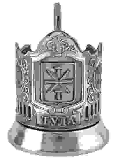 Подстаканник "Тула" никелированный с чернью