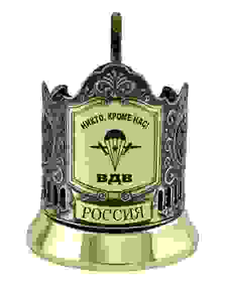 Подстаканник латунный с гравировкой "Никто, кроме нас!"