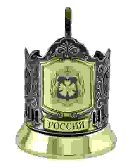 Подстаканник латунный с гравировкой "Ген Штаб ГРУ-ВС"